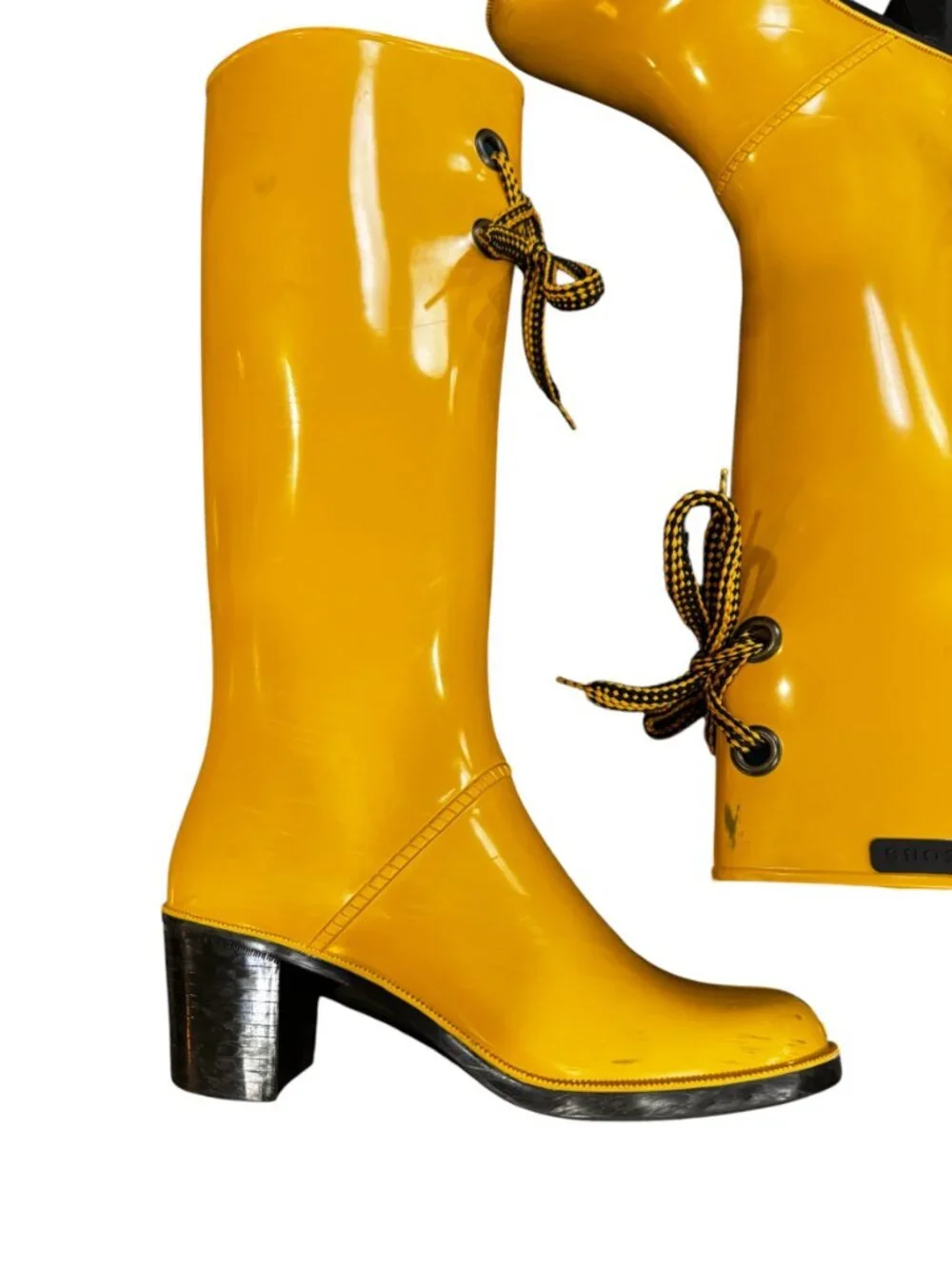 Marc Jacobs Yellow Wellington Rain Boots Made in Italy Size 38 / US 7